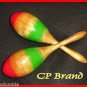 NEW WOODEN MARACAS PAIR LARGE SIZE CP BRAND Excellent Sound & Quality