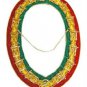 MASONIC REGALIA SHRINER NEW DRESS METAL CHAIN COLLAR TRI COLOR VELVET CP MADE
