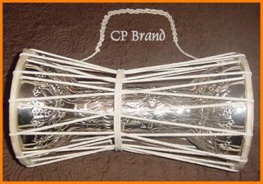 New CP Brand Talking Drum 9 -1/2" Head 16" Tall Embossed With Two Beaters