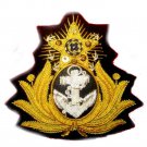 BRAZIL NAVY OFFICER HAT CAP BADGE NEW HAND EMBROIDERED FREE SHIP IN USA CP MADE BRAZIL NAVY OFFICER HAT CAP BADGE NEW HAND EMBROIDERED FREE SHIP IN USA CP MADE