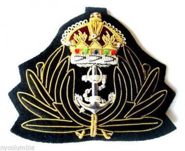 NEW UK ROYAL NAVY CHAPLAIN HAT CAP HAND EMBROIDERED KING CROWN BADGE CP MADE