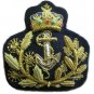 BRUNEI NAVY OFFICER ADMIRAL HAT CAP BADGE NEW HAND EMBROIDERED CP MADE