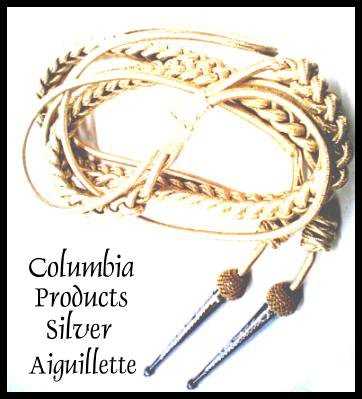 NEW SILVER AIGUILLETTE BRITISH OFFICERS - RIGHT SIDED  2020 STOCK CP BRAND NEW