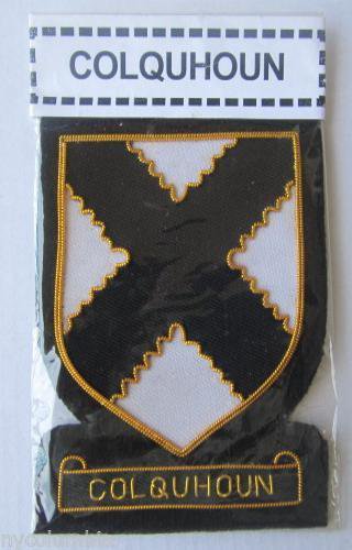 COLQUHOUN SCOTTISH CLAN BADGE NEW HAND EMBROIDERED CP MADE QUALITY COLLECTORS