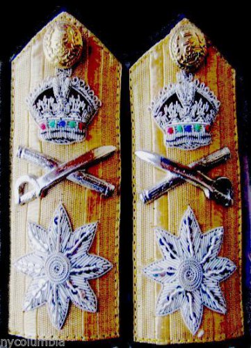 UK ROYAL NAVY NEW SHOULDER BOARD PAIR REAR ADMIRAL RANK KC HI QUALITY CP MADE