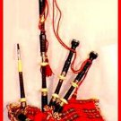 CP BRAND EBONY BLACK WOOD SCOTTISH HIGHLANDER ENGRAVED BAGPIPE PROFESSINAL SET