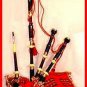 CP BRAND EBONY BLACK WOOD SCOTTISH HIGHLANDER ENGRAVED BAGPIPE PROFESSINAL SET