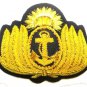 ARGENTINA NAVY OFFICER HAT CAP BADGE NEW HAND EMBROIDERED CP MADE FREE SHIP USA