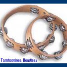 CP TAMBOURINES New  Set Of Two (2) HEADLESS 1st Quality Sound - CP Made