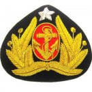 INDONESIAN NAVY OFFICER HAT CAP BADGE NEW HAND EMBROIDERED CP MADE INDONESIAN NAVY OFFICER HAT CAP BADGE NEW HAND EMBROIDERED CP MADE