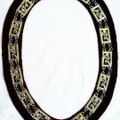 REGALIA MASONIC CALANTHE DRESS METAL CHAIN COLLAR - CP MADE ON BLACK VELVET