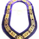 REGALIA MASONIC GRAND LODGE METAL COLLAR DARK PURPLE VELVET HI QUALITY CP MADE