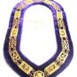 REGALIA MASONIC GRAND LODGE METAL COLLAR DARK PURPLE VELVET HI QUALITY CP MADE