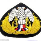 YUGOSLAVIA NAVY OFFICER HAT CAP BADGE NEW HAND EMBROIDERED CP MADE FREE SHIP USA