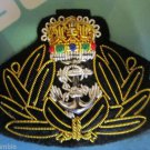 NEW UK ROYAL NAVY CHAPLAIN BERET CAP HAND EMBROIDERED QUEEN CROWN BADGE CP MADE