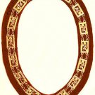 REGALIA MASONIC CALANTHE DRESS METAL CHAIN COLLAR - CP MADE ON RED VELVET