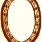 REGALIA MASONIC CALANTHE DRESS METAL CHAIN COLLAR - CP MADE ON RED VELVET