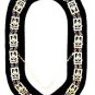 MASONIC REGALIA PAST MASTER NEW GOLD METAL CHAIN COLLAR DARK BLUE VELVET CP MADE