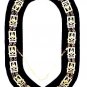 MASONIC REGALIA PAST MASTER NEW GOLD METAL CHAIN COLLAR DARK BLUE VELVET CP MADE