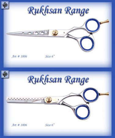 TWO HOT SELLING BARBER SCISSORS RAZOR SHARP Free SHIP USA - Style 1006 - 6"