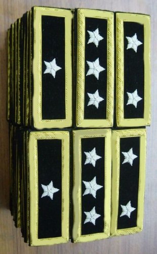 NEW US ARMY GENERAL STRAPS SHOULDER BOARDS EPAULETTE - GOLD BULLION WIRE CP MADE