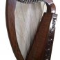 CP BRAND NEW 19 STRINGS HARP WITH LEVERS ROSEWOOD HAND CARVED FREE BAG & SHIP