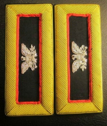 NEW US ARMY GENERAL ADJUTANT STRAPS SHOULDER BOARDS - GOLD BULLION WIRE CP MADE