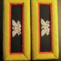 NEW US ARMY GENERAL ADJUTANT STRAPS SHOULDER BOARDS - GOLD BULLION WIRE CP MADE