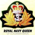 ROYAL UK NAVY OFFICER HAT CAP CAPTAIN ADMIRAL QUEEN CROWN BADGE NEW CP MADE