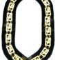 MASONIC REGALIA KNIGHTS TEMPLAR GOLD METAL CHAIN COLLAR BLACK VELVET - CP MADE