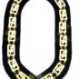 MASONIC REGALIA KNIGHTS TEMPLAR GOLD METAL CHAIN COLLAR BLACK VELVET - CP MADE