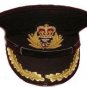ROYAL UK NAVY OFFICERS BLACK HAT CAP CAPTAIN NEW ALL 57 TO 62 SIZES CP MADE