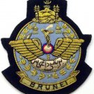BRUNEI ROYAL AIR FORCE HAT CAP COMMODORE Bullion Badge - FREE SHIP IN USA