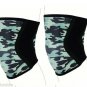 BLACK GREEN MILITARY STYLE NEOPRENE KNEE SLEEVES CAP PROTECTOR (7mm) CP MADE