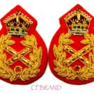 UK British Army Field Marshal General Uniform Rank Badge KING Crown Pair NEW