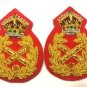 UK British Army Field Marshal General Uniform Rank Badge KING Crown Pair NEW