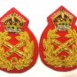 UK British Army Field Marshal General Uniform Rank Badge KING Crown Pair NEW