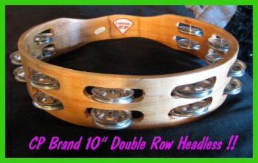 TEN 10 TAMBOURINES Double Row Jingles HEADLESS 10" Free SHIP USA - Quality Sound