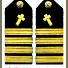 NEW US NAVY CAPTAIN CHRISTIAN CHAPLAIN RANK HARD SHOULDER BOARDS HI CP QUALITY