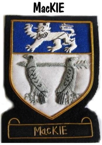MacKIE SCOTTISH CLAN BADGE NEW HAND EMBROIDERED CP MADE HI QUALITY FREE US SHIP