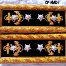 NEW US ADMIRAL OF NAVY RANK SHOULDER BOARDS EPAULETTES PAIR CP MADE HIGH QUALITY
