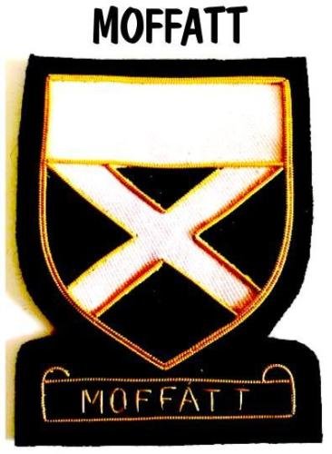MOFFATT SCOTTISH CLAN BADGE NEW CP HAND EMBROIDERED QUALITY COLLECTORS ITEM
