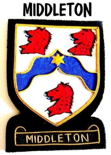 MIDDLETON SCOTTISH CLAN BADGE NEW CP HAND EMBROIDERED QUALITY COLLECTORS ITEM