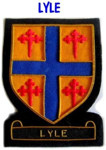LYLE SCOTTISH CLAN BADGE NEW HAND EMBROIDERED CP MADE HI QUALITY FREE US SHIP