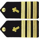 NEW US NAVY COMMANDER CHRISTIAN CHAPLAIN RANK HARD SHOULDER BOARDS CP QUALITY