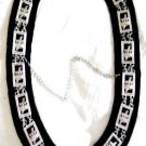 MASONIC REGALIA KNIGHTS TEMPLAR SILVER METAL CHAIN COLLAR BLACK VELVET - CP MADE