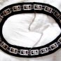 MASONIC REGALIA KNIGHTS TEMPLAR SILVER METAL CHAIN COLLAR BLACK VELVET - CP MADE