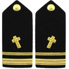 NEW US NAVY LIEUTENANT JUNIOR GRADE CHRISTIAN CHAPLAIN HARD SHOULDER BOARDS CP