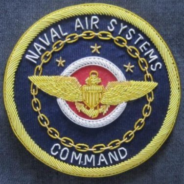 UNITED STATES NAVAL AIR SYSTEM COMMAND BADGES NEW HAND EMBROIDERED CP MADE