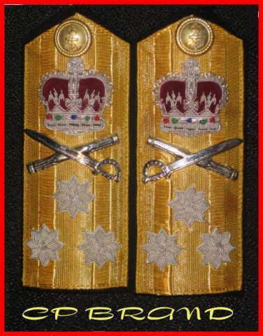 NEW UK NAVY HARD SHOULDER BOARDS 3 STARS VICE ADMIRAL RANK - HI QUALITY CP MADE